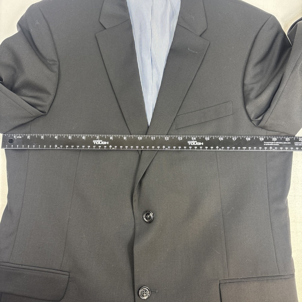 Tommy Hilfiger Suit Jacket Mens Size 42L Black 100% Wool Spirts Coat Blazer‎ - Picture 4 of 12